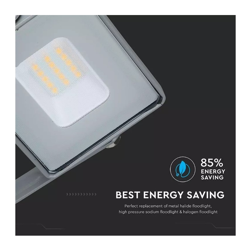 LED Schijnwerper SAMSUNG CHIP LED/10W/230V IP65 4000K grijs