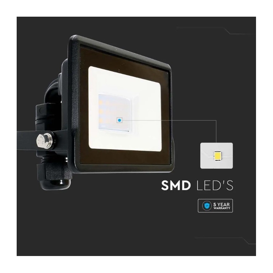 LED Schijnwerper SAMSUNG CHIP LED/10W/230V IP65 4000K zwart