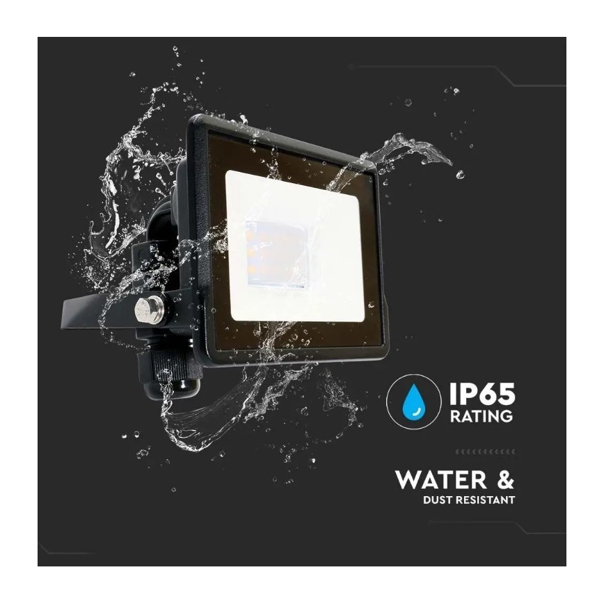 LED Schijnwerper SAMSUNG CHIP LED/10W/230V IP65 4000K zwart