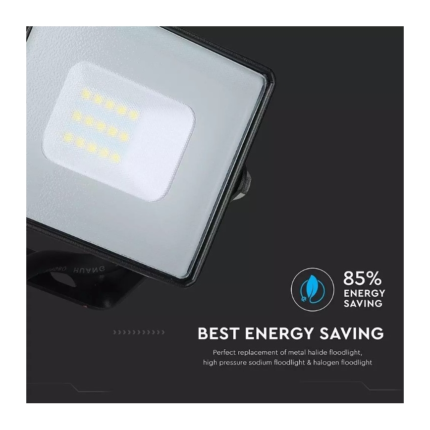 LED Schijnwerper SAMSUNG CHIP LED/10W/230V IP65 6400K zwart
