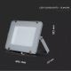 LED Schijnwerper SAMSUNG CHIP LED/150W/230V 6400K IP65 grijs