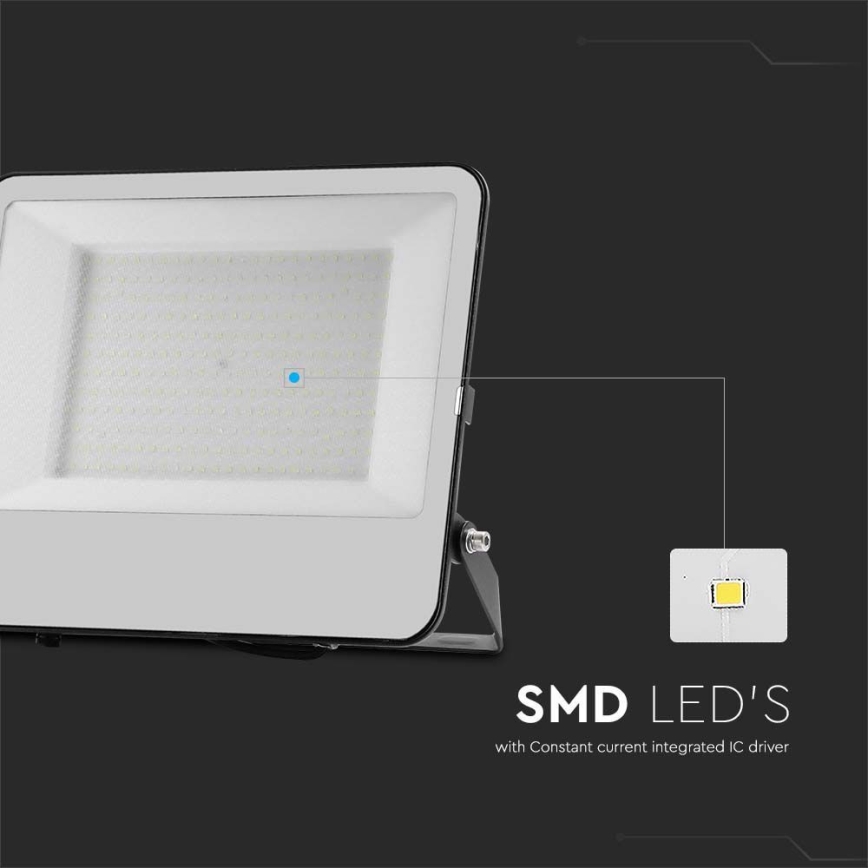 LED Schijnwerper SAMSUNG CHIP LED/200W/230V 4000K IP65 zwart