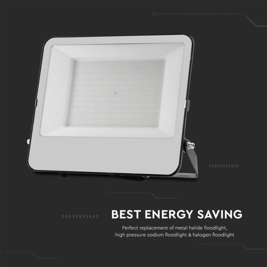 LED Schijnwerper SAMSUNG CHIP LED/200W/230V 4000K IP65 zwart