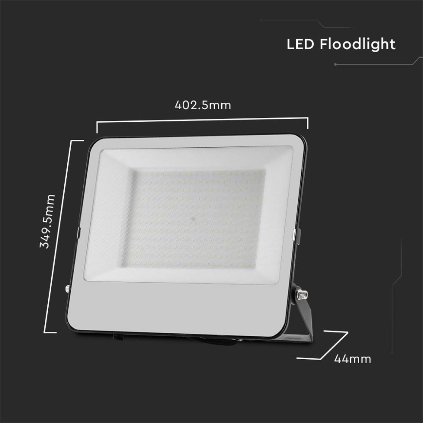 LED Schijnwerper SAMSUNG CHIP LED/200W/230V 4000K IP65 zwart