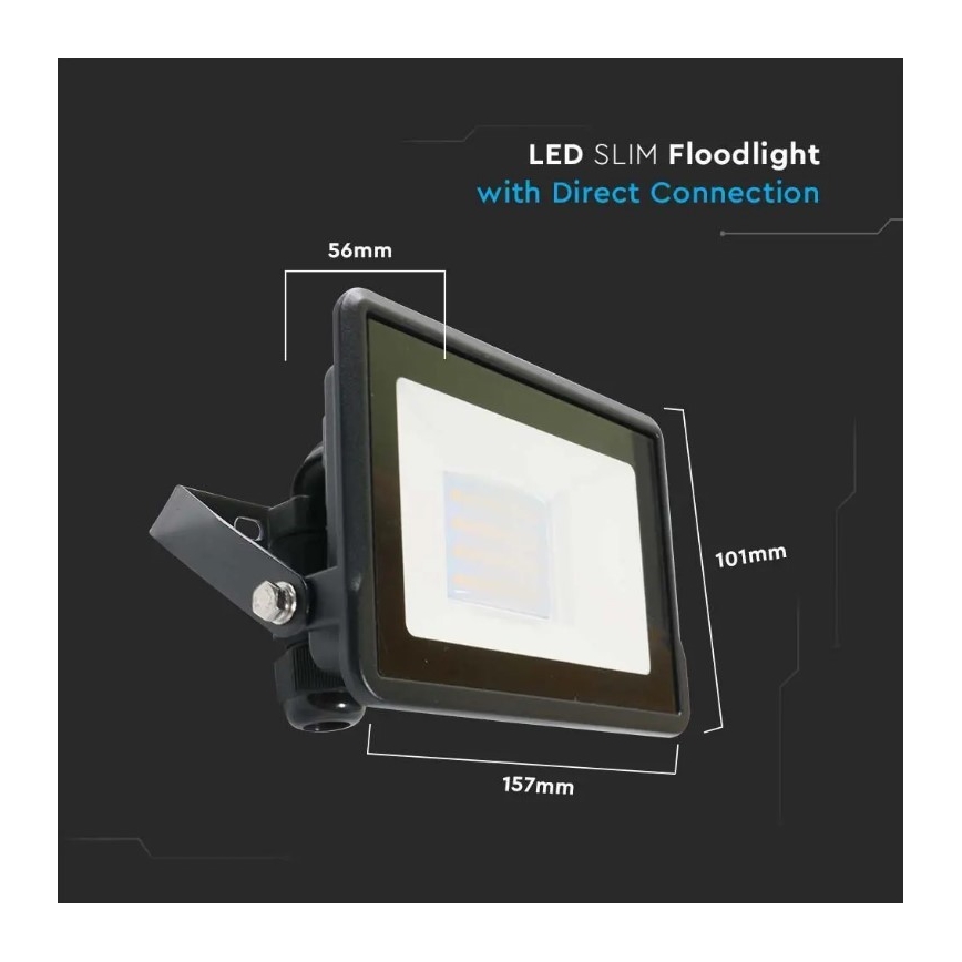 LED Schijnwerper SAMSUNG CHIP LED/20W/230V IP65 6500K