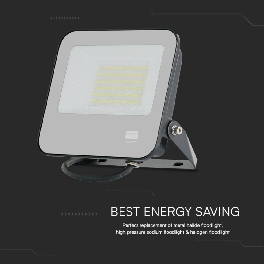 LED Schijnwerper SAMSUNG CHIP LED/50W/230V 4000K IP65 zwart