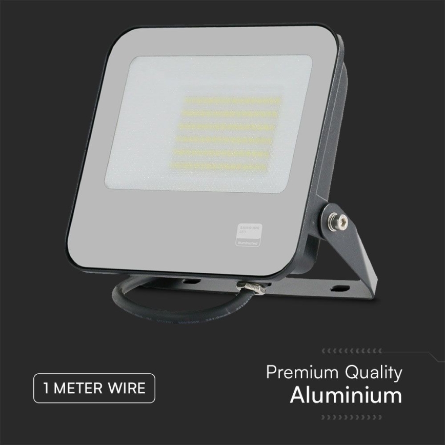 LED Schijnwerper SAMSUNG CHIP LED/50W/230V 4000K IP65 zwart