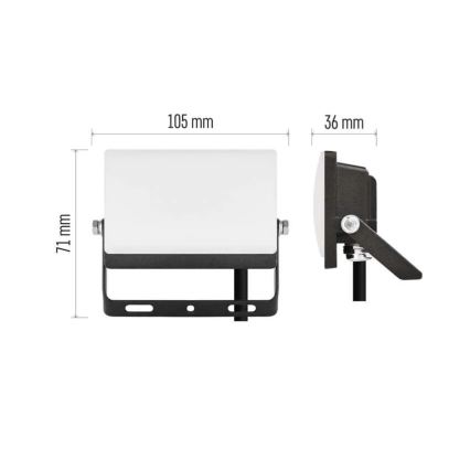 LED-schijnwerper TAMBO EVO LED/10W/230V 4000K IP65 zwart