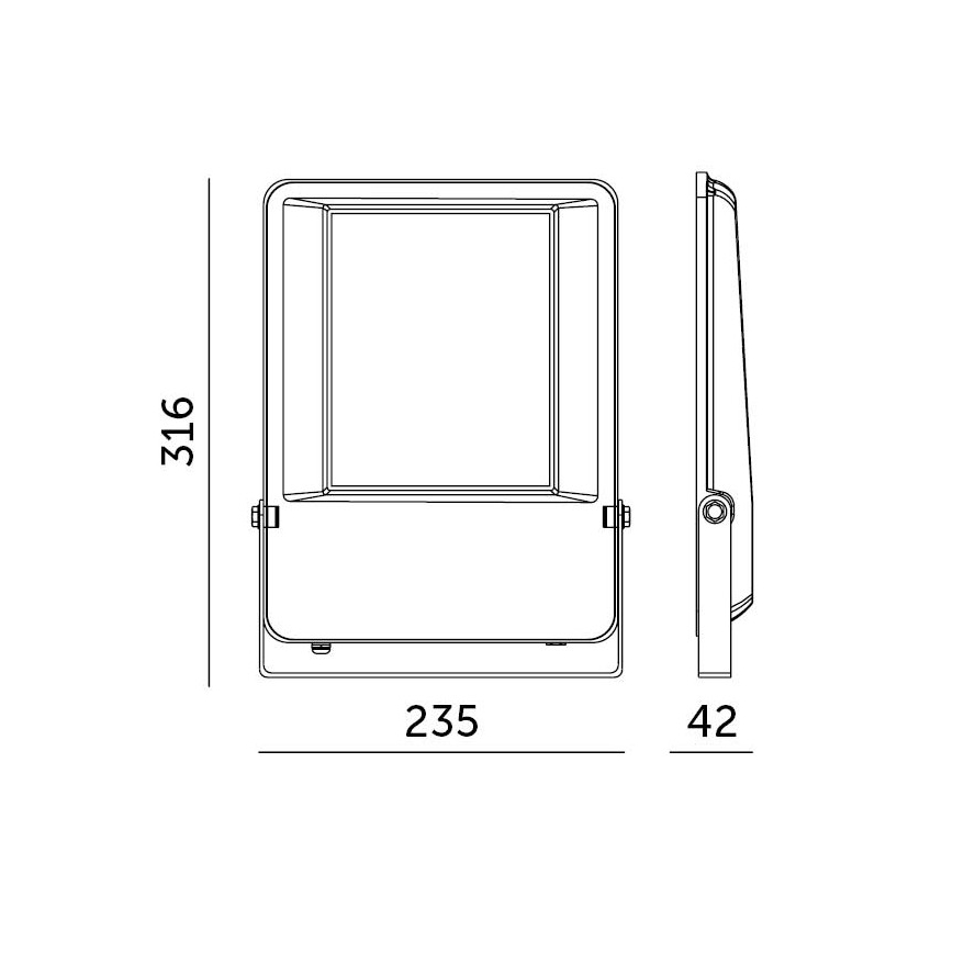 LED Schijnwerper voor buiten LED/100W/230V 4000K 13000 lm IP65 IK06