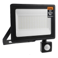 LED schijnwerper voor buiten met bewegings- en schemersensor LED/100W/230V 4500K IP65 zwart