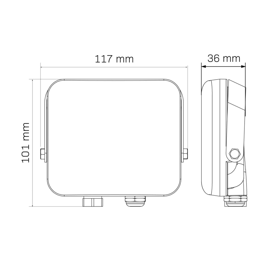 LED Schijnwerper voor buiten MILKY LED/20W/230V 4000K IP65 zwart