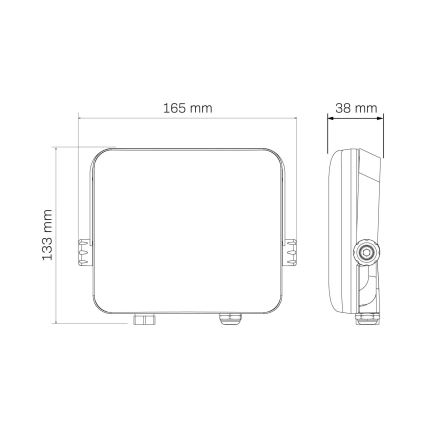 LED Schijnwerper voor buiten MILKY LED/30W/230V 4000K IP65 zwart