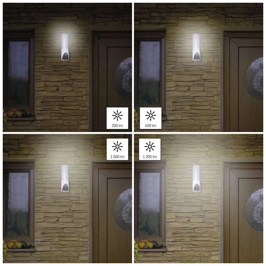 LED Slimme buitencamera met een licht GoSmart LED/12W/230V IP65 Wi-Fi Tuya wit