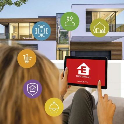 LED Slimme buitencamera met een licht GoSmart LED/12W/230V IP65 Wi-Fi Tuya wit