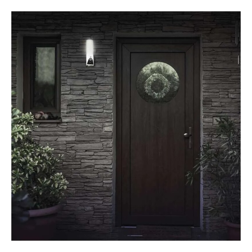 LED Slimme buitencamera met een licht GoSmart LED/12W/230V IP65 Wi-Fi Tuya wit