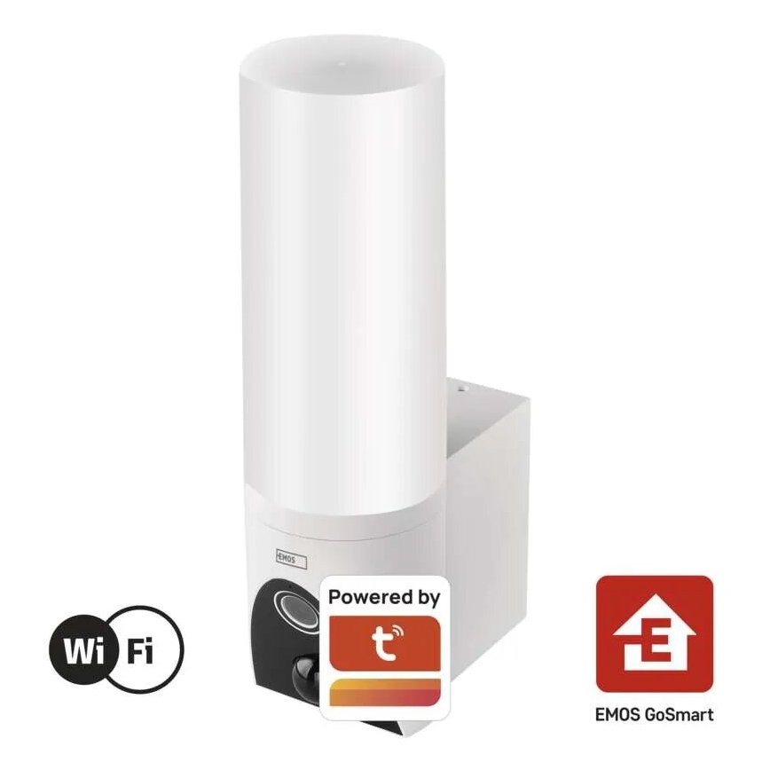 LED Slimme buitencamera met een licht GoSmart LED/12W/230V IP65 Wi-Fi Tuya wit