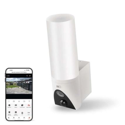LED Slimme buitencamera met een licht GoSmart LED/12W/230V IP65 Wi-Fi Tuya wit
