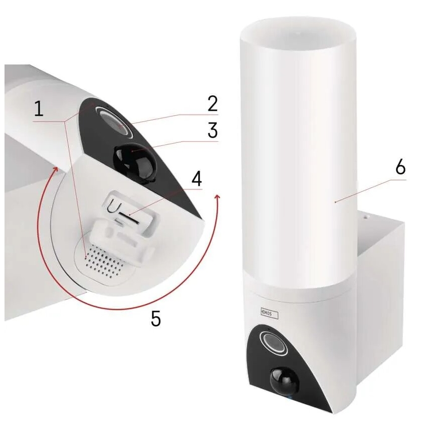 LED Slimme buitencamera met een licht GoSmart LED/12W/230V IP65 Wi-Fi Tuya wit