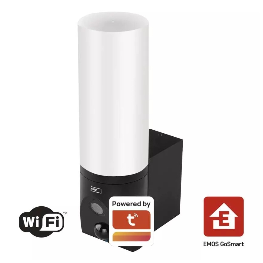 LED Slimme buitencamera met een licht GoSmart LED/12W/230V 3200K IP65 Wi-Fi Tuya zwart