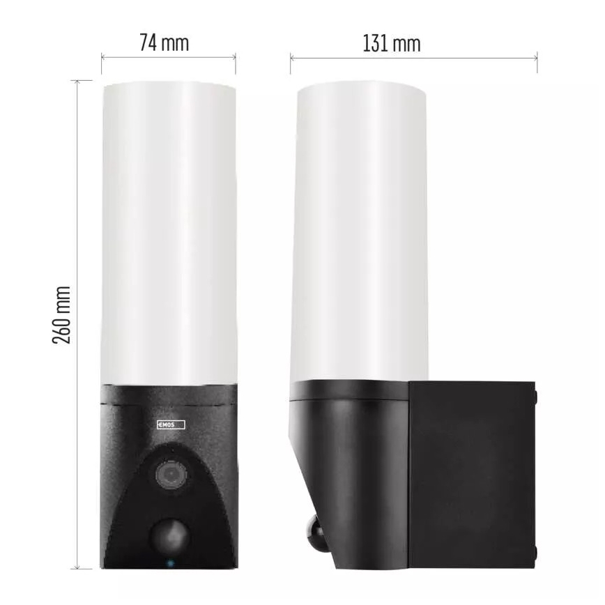 LED Slimme buitencamera met een licht GoSmart LED/12W/230V 3200K IP65 Wi-Fi Tuya zwart
