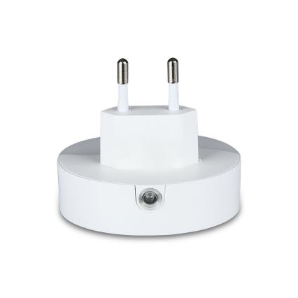 LED Socket nachtlampje met schemersensor 2xUSB LED/0,45W/230V 3000K
