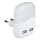 LED Socket nachtlampje met schemersensor 2xUSB LED/0,45W/230V 4000K