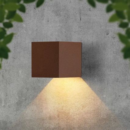 LED zonne-wandlamp met sensor, 9W, 3,7V, 3000/4000/5000K, IP65, 2600 mAh, bruin