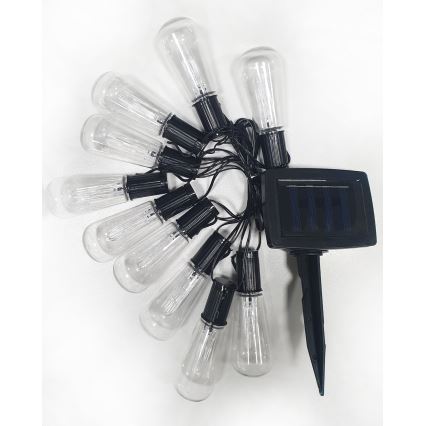 LED Solar buitenshuis ketting 10xLED/1,2V 2,2 m IP44