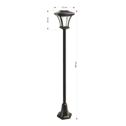 LED Solar buitenshuis lamp LED/1,2V IP44 zwart