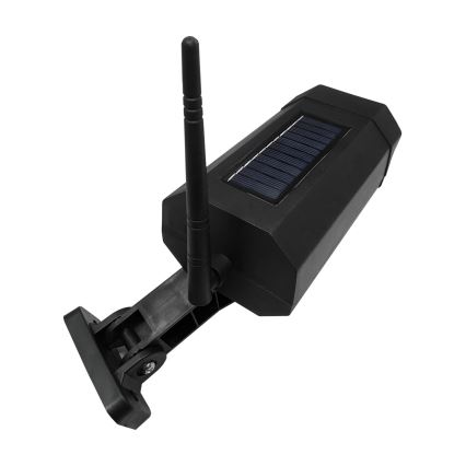 LED Solar dummy beveiligingscamera met sensor LED/3,7V 1200 mAh IP44 zwart + afstandsbediening
