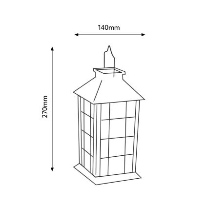 LED Solar hanglamp LED/0,02W/1,2V 1xAA 2700K IP44 200 mAh wit