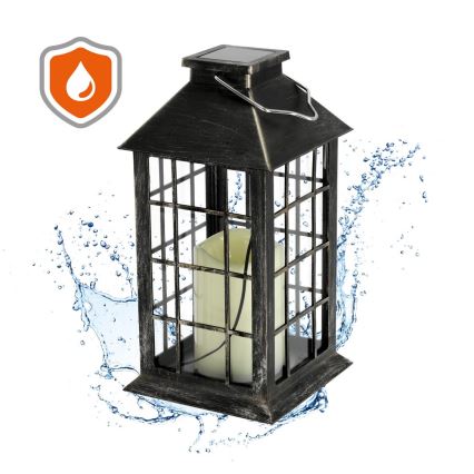 LED Solar hanglamp LED/0,02W/1,2V 1xAA 2700K IP44 200 mAh patina