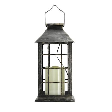LED Solar hanglamp LED/0,02W/1,2V 1xAA 2700K IP44 200 mAh patina