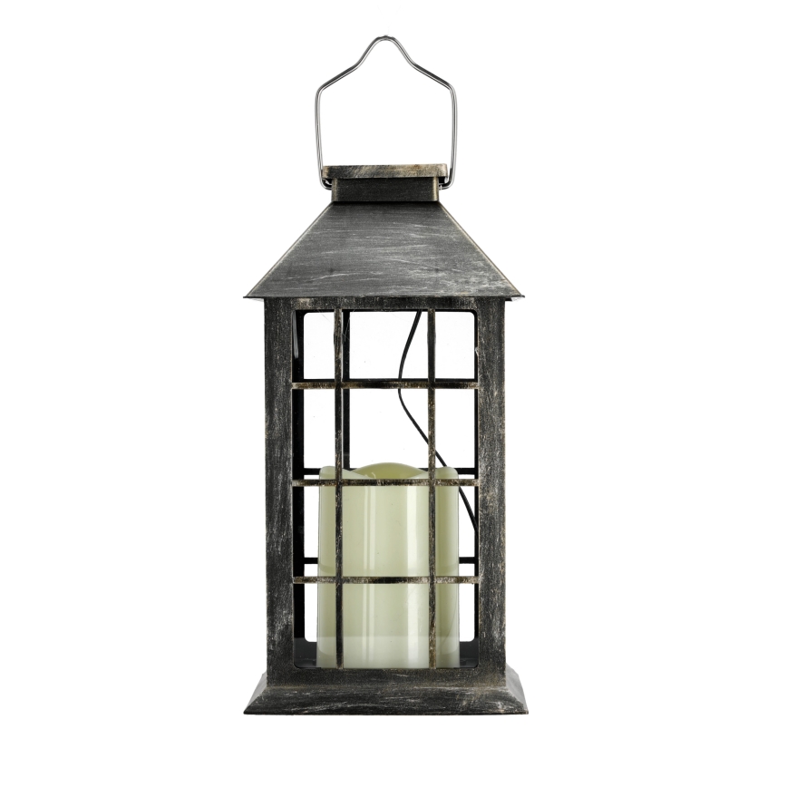 LED Solar hanglamp LED/0,02W/1,2V 1xAA 2700K IP44 200 mAh patina