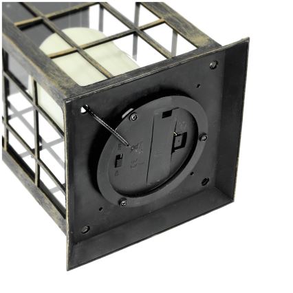LED Solar hanglamp LED/0,02W/1,2V 1xAA 2700K IP44 200 mAh patina
