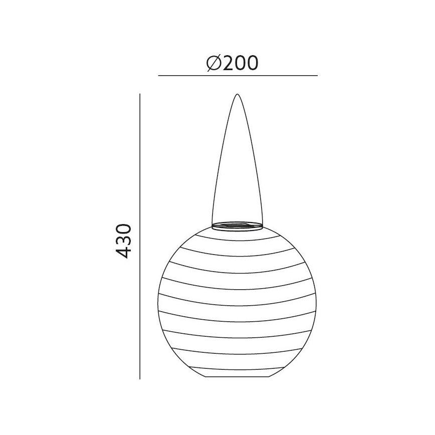 LED Solar hanglamp ORIGAMI LED/0,08W/1,2V 1xAAA 300mAh diameter 20 cm IP44