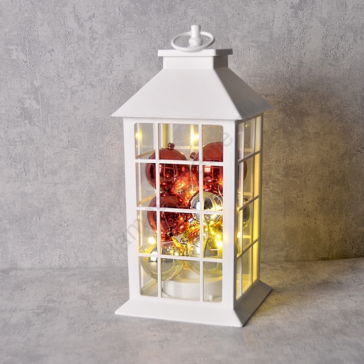 LED Solar kerstversiering voor buiten LED/3xAAA IP44 lantaarn wit