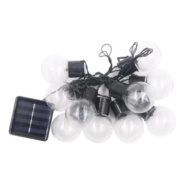 LED Solar ketting 10xLED/0,12W/1,2V 1xAA IP44 6000K