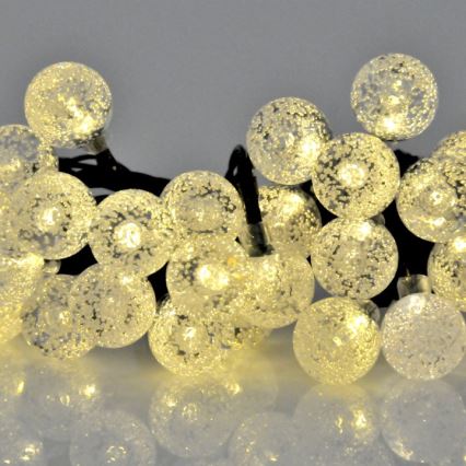 LED Solar ketting 30xLED/8 Functies 300 mAh 4,9m IP44 warm wit
