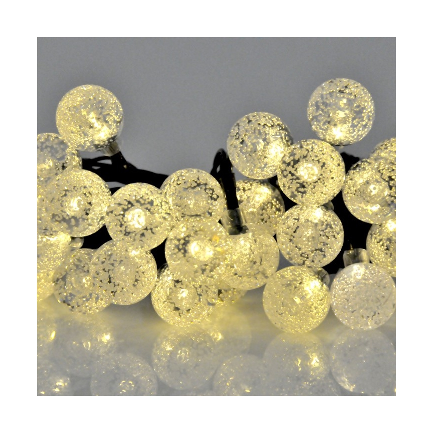 LED Solar ketting 30xLED/8 Functies 300 mAh 4,9m IP44 warm wit