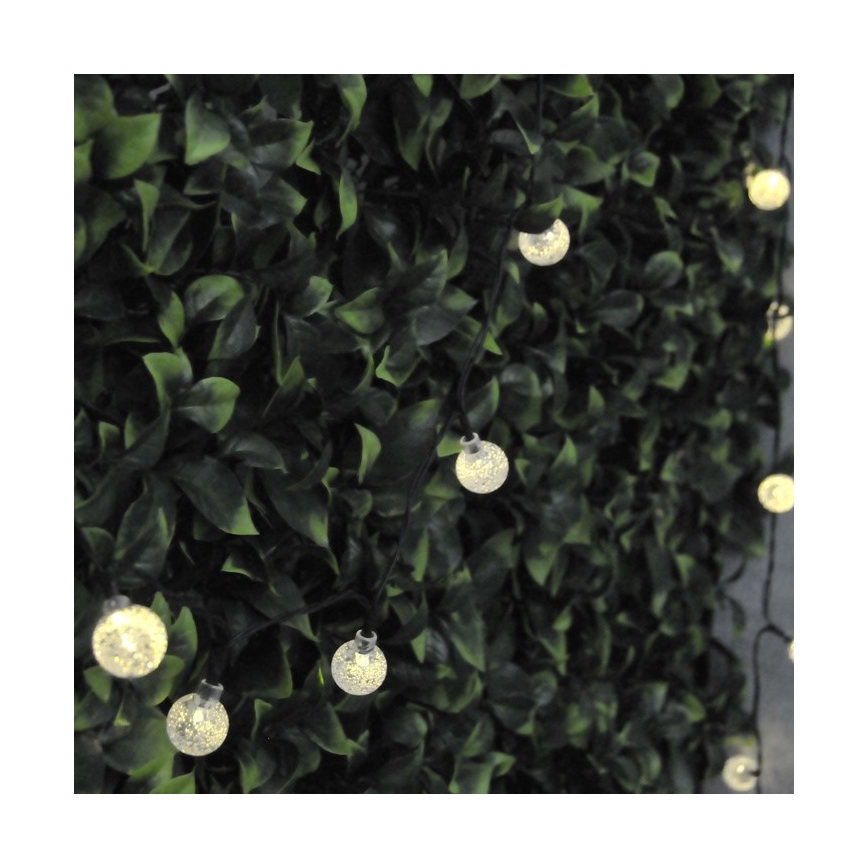LED Solar ketting 30xLED/8 Functies 300 mAh 4,9m IP44 warm wit