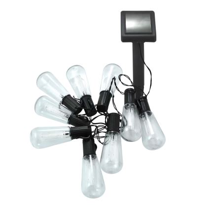 LED Solar ketting EDISON 10xLED/1,2V 300 mAh 3,8 m IP44