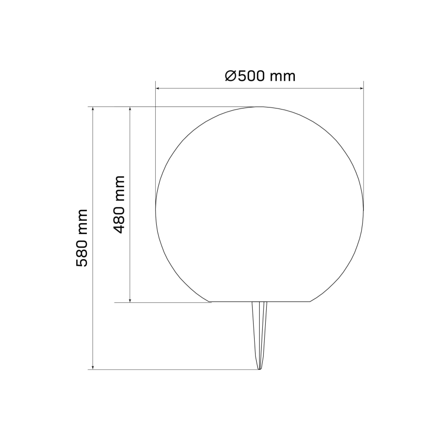 LED Solar lamp BALL LED/3,7V 2000 mAh diameter 50 cm IP65 wit