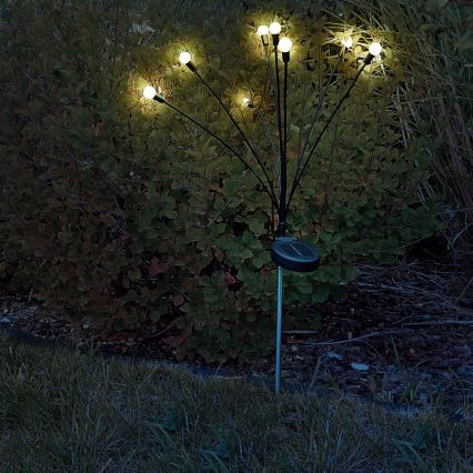 LED Solar lamp FIORINI 8xLED/1,2V 600mAh IP44 zwart