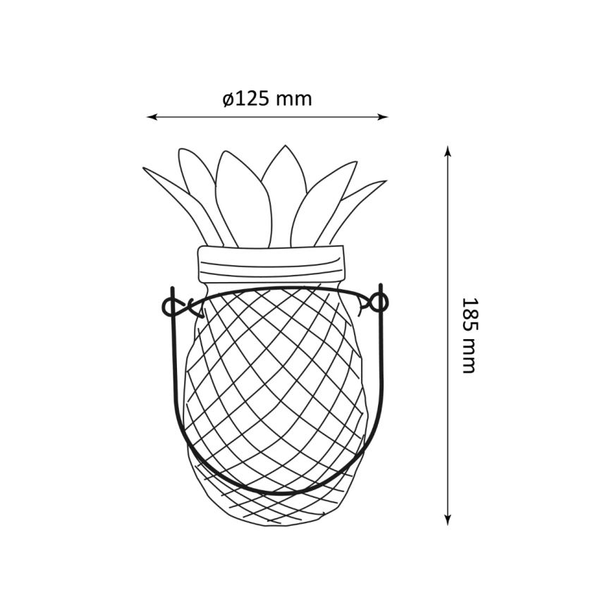 LED Solar lamp JAR LED/1,2V 150 mAh IP44 ananas