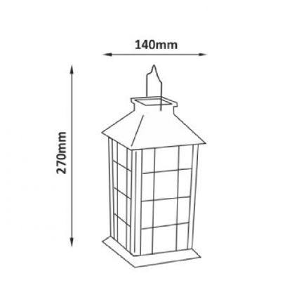 LED Solar lamp LED/1,2V 200 mAh IP44 patina