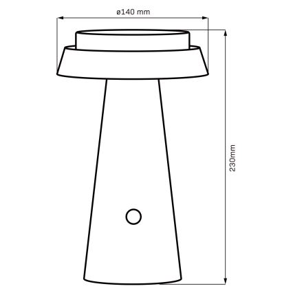LED Dimbaar aanraken zonne- lamp MARAKESZ LED/3,7V USB 3600 mAh 1800/2700/3000K IP54 grijs