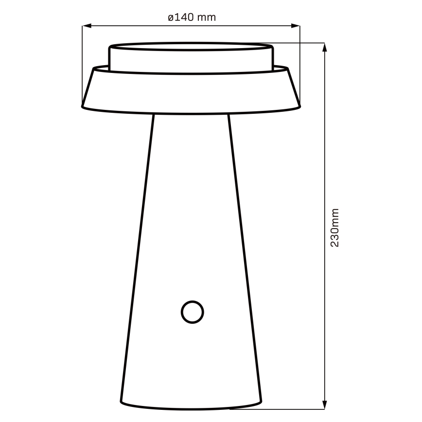 LED Dimbaar aanraken zonne- lamp MARAKESZ LED/3,7V USB 3600 mAh 1800/2700/3000K IP54 grijs