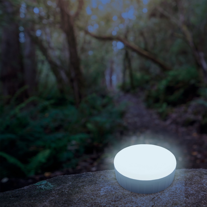 LED Dimbaar oplaadbaar zonne- lamp met powerbankfunctie K3 LED/2W/5,5V 6500K IPX4 2400 mAh zwart/wit