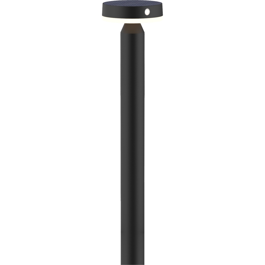 LED Solar lamp met sensor GWINEA LED/4,5W/3,7V 2000 mAh 50 cm IP44 zwart